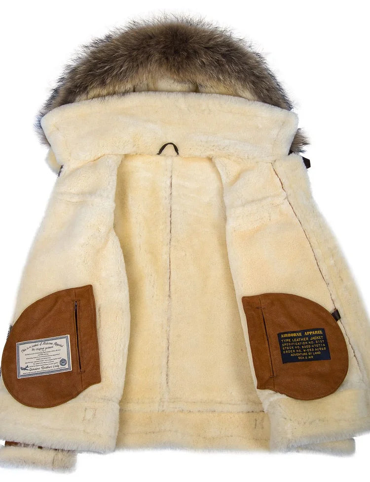 Hugo™TM| Maze Manteau d'hiver en cuir