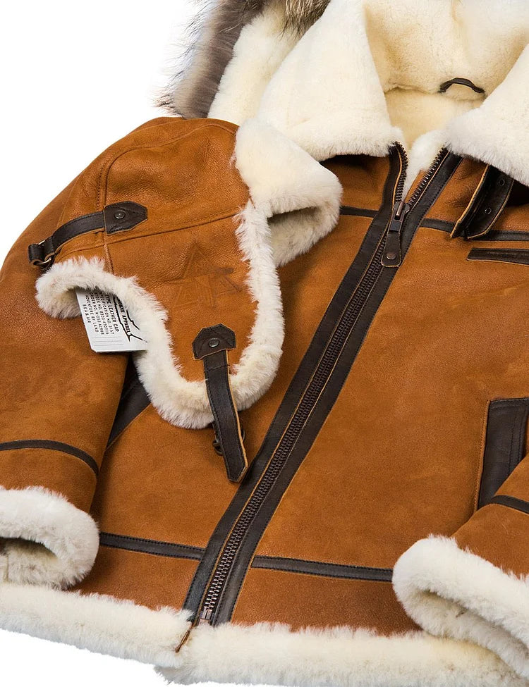 Hugo™TM| Maze Manteau d'hiver en cuir