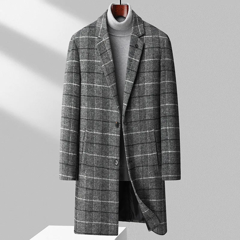 Hugo™TM| Manteau en Laine Chess